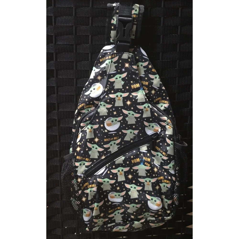 Grogu Baby Yoda Crossbody Sling Backpack Star Wars The Mandalorian Unique Custom